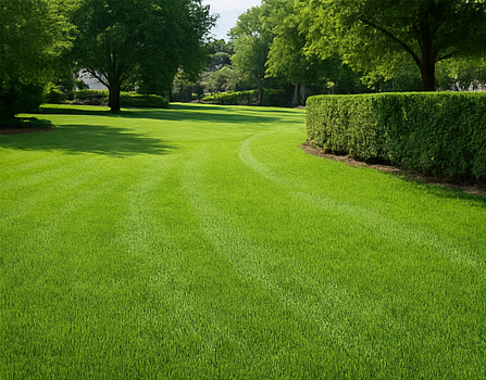 Freshly cut lawn